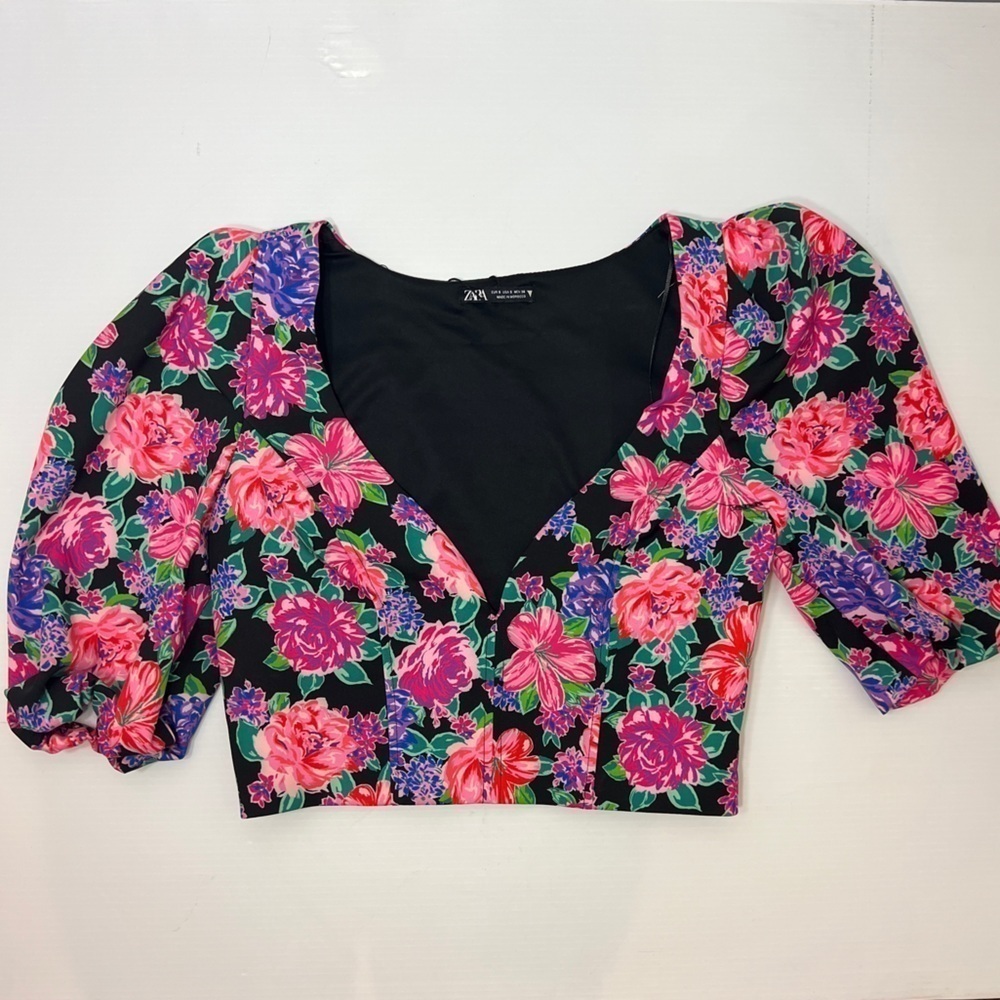 FLORAL PRINT CROP TOP